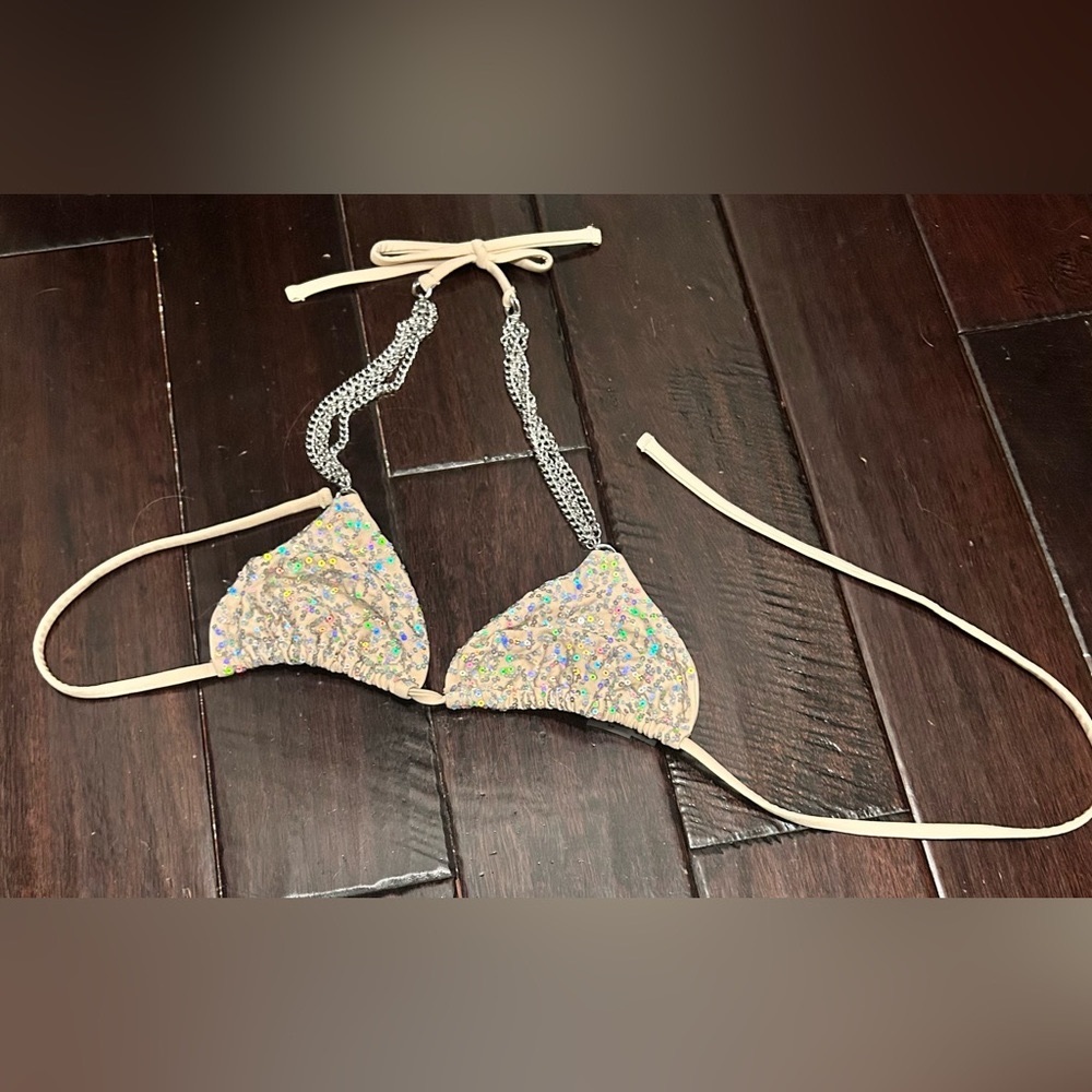 Beach Bunny Vintage Triangle Nude Ball and Chain Bikini Top (S) -Price is firm.